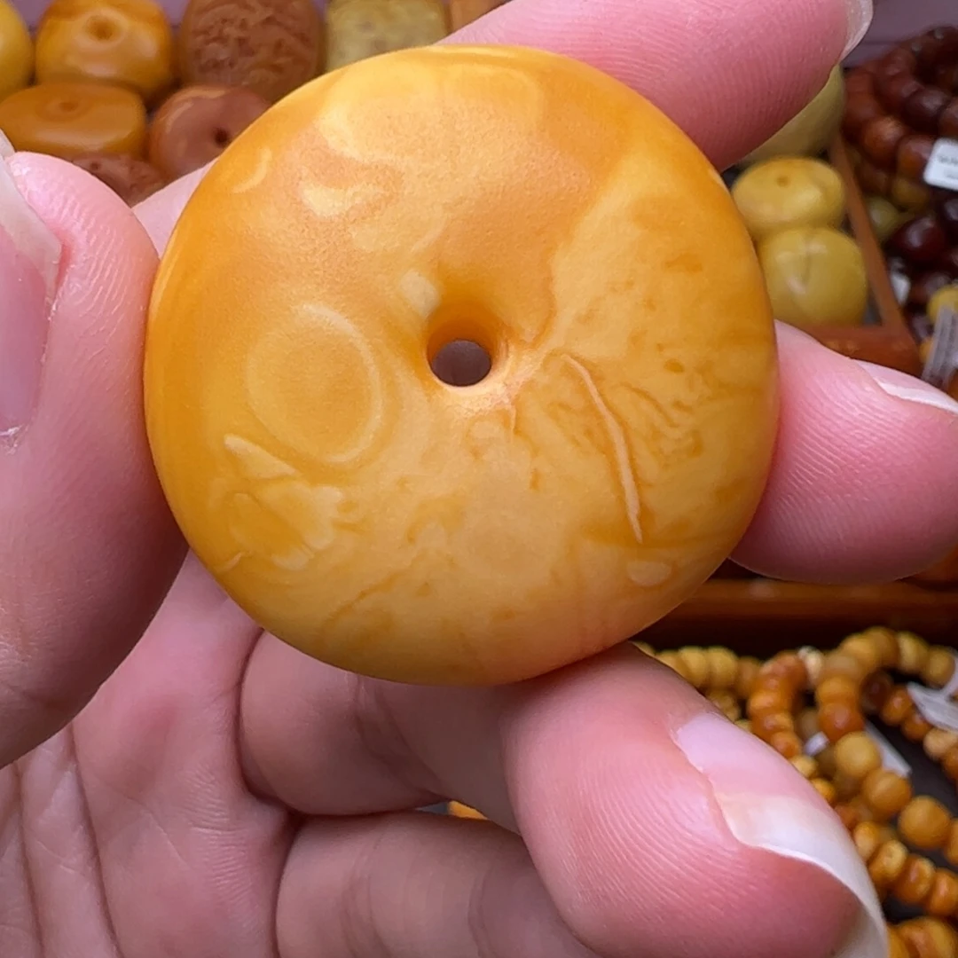 蜜蜡未镶嵌珠宝奇石石膏扣子