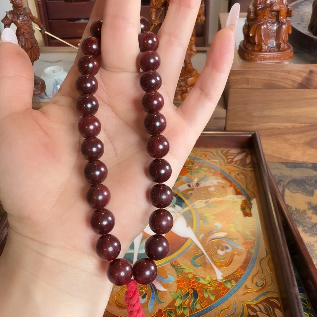 有机玻璃小叶紫檀手串