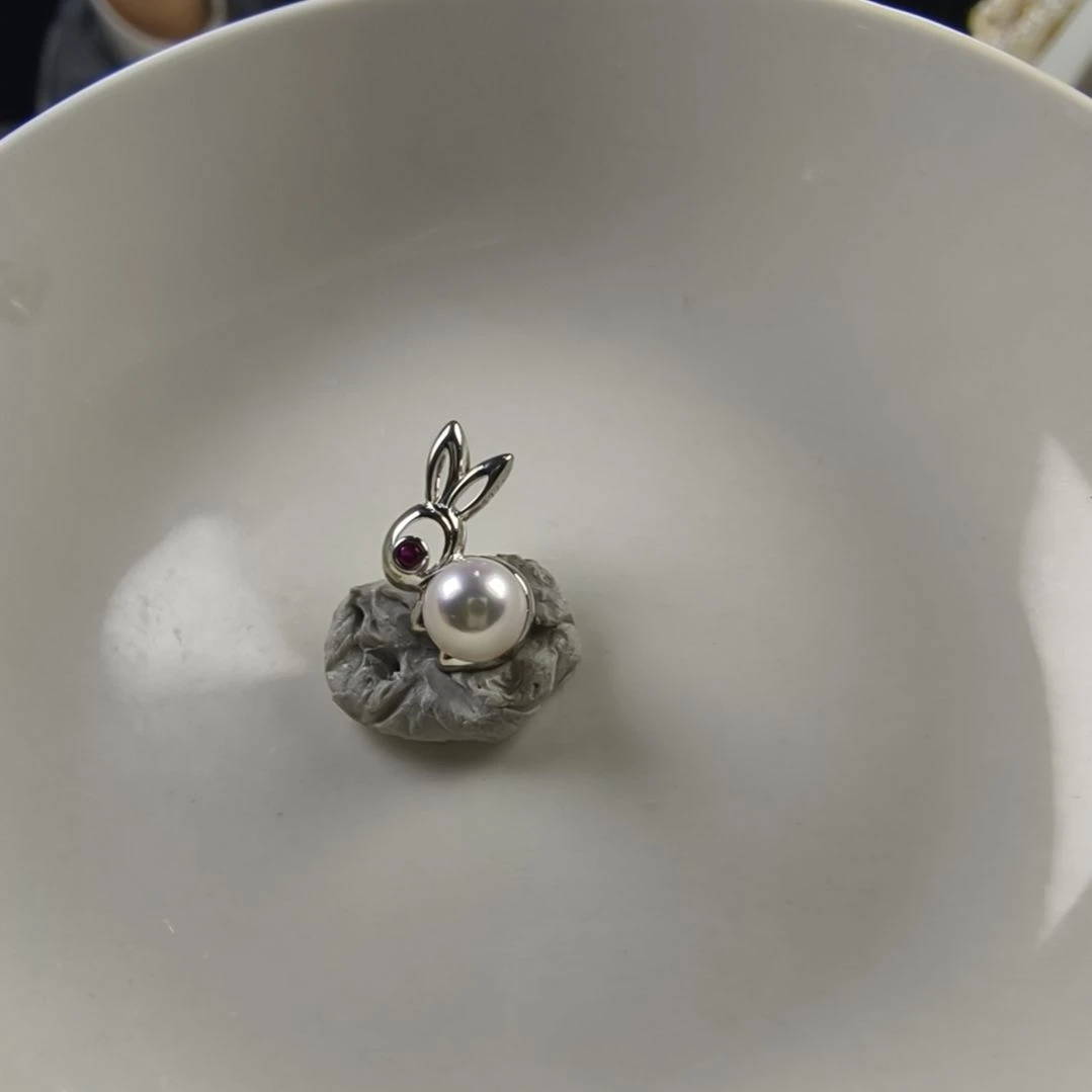 银S925镶嵌海水珍珠耳饰