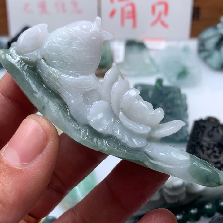 翡翠颈饰未镶嵌保真天然a货翡翠