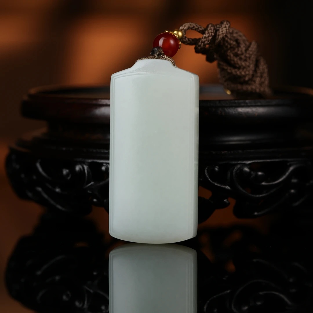 和田玉白玉无事牌NJ2509230740