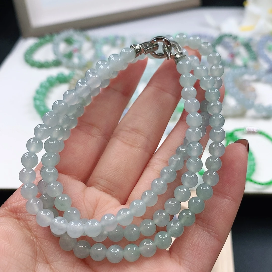 翡翠未镶嵌手链5.5mm