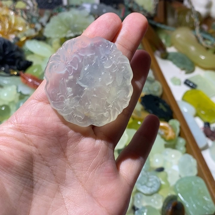 蛇纹石玉合金颈饰