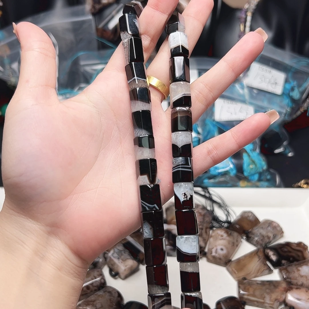玛瑙/玉髓未镶嵌珠宝半成品t575 10m 双拼切面