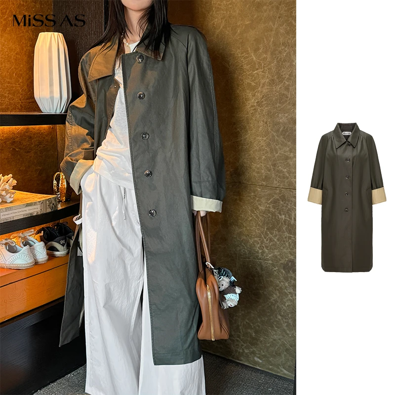 【RODERIC WONG】休闲百搭廓形水洗复古风衣女25新款MISSAS买手店