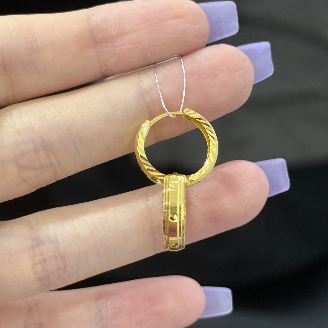 00福利-卡家耳扣足金999  车花边款