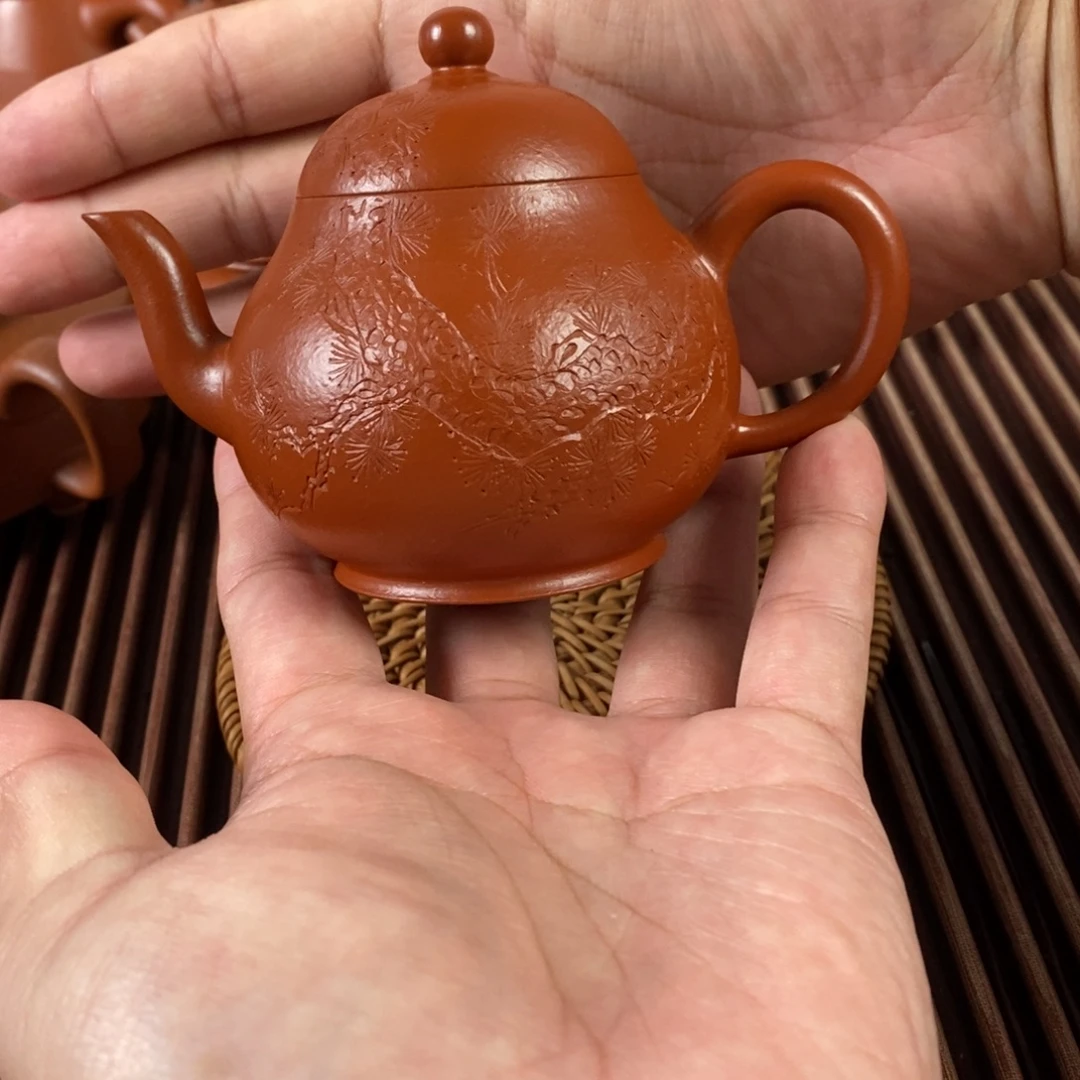 小***越茶壶紫砂全手工高梨160cc朱泥
