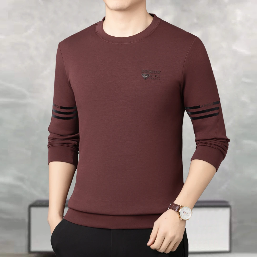 【2025春季新款】品牌男士高品质工艺简约大方百搭长袖圆领卫衣