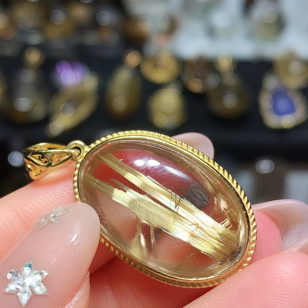 银S925镀金镶嵌水晶珠宝半成品