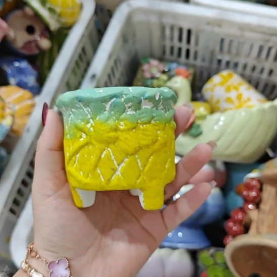 当场拍满15元发货不凑不发，花盆盆口不方不圆有针孔黑点是正常的，