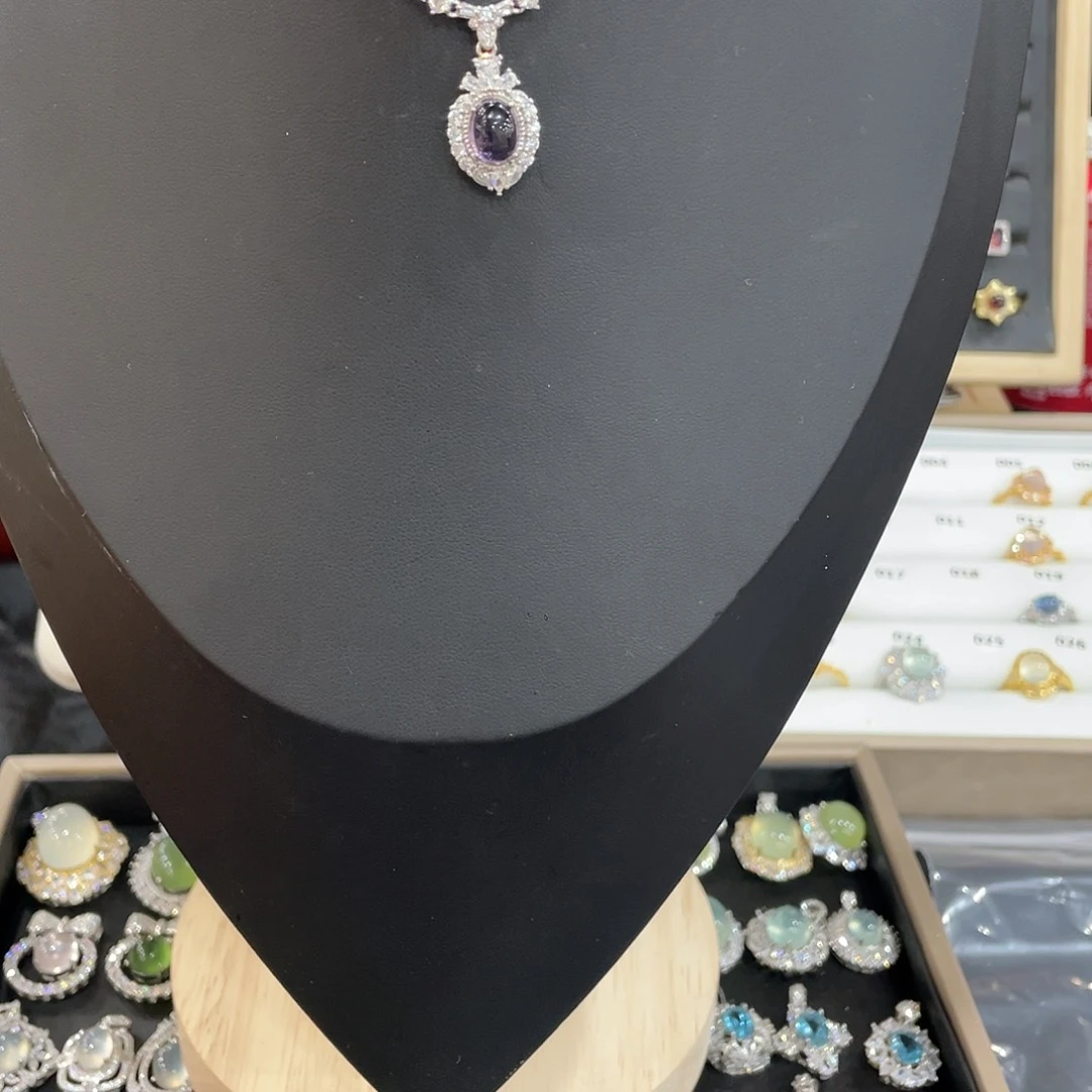 紫晶颈饰银S925镶嵌香****a