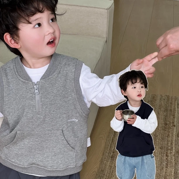 2/17【幼儿园马甲】小童春装马甲男童背心