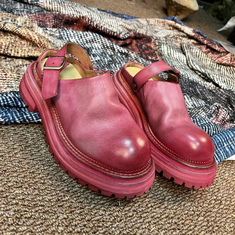 小辰手工女鞋（34-40码)（美式复古）意大利半拖马皮小单鞋