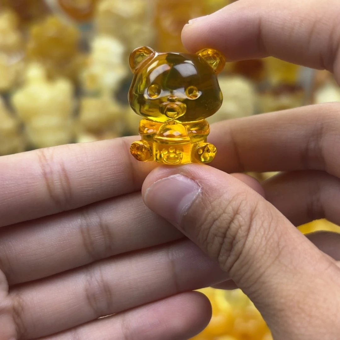 未镶嵌金珀耳饰金珀吊坠打孔不退不换