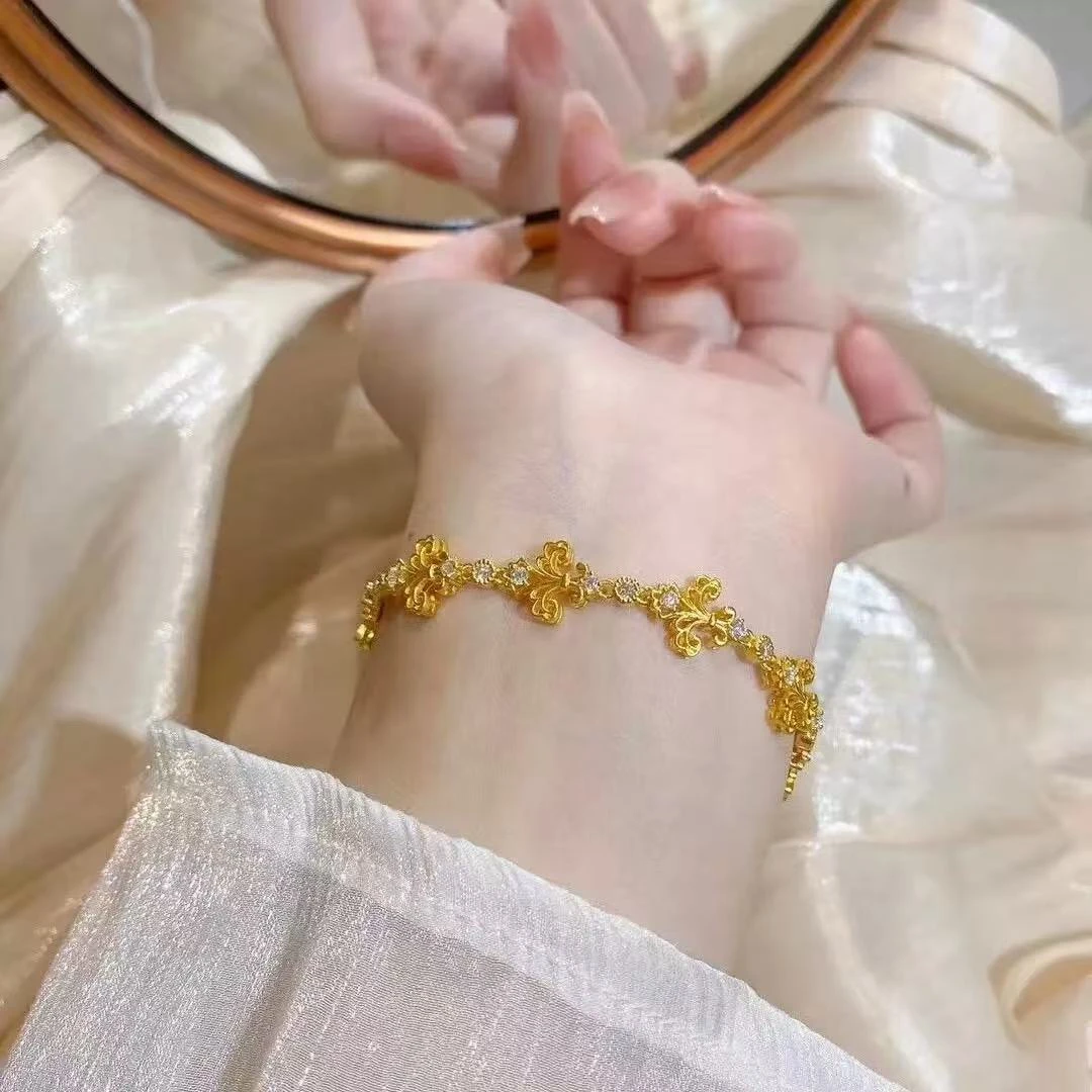 铜合金手链 新款轻奢鸢尾花手链118