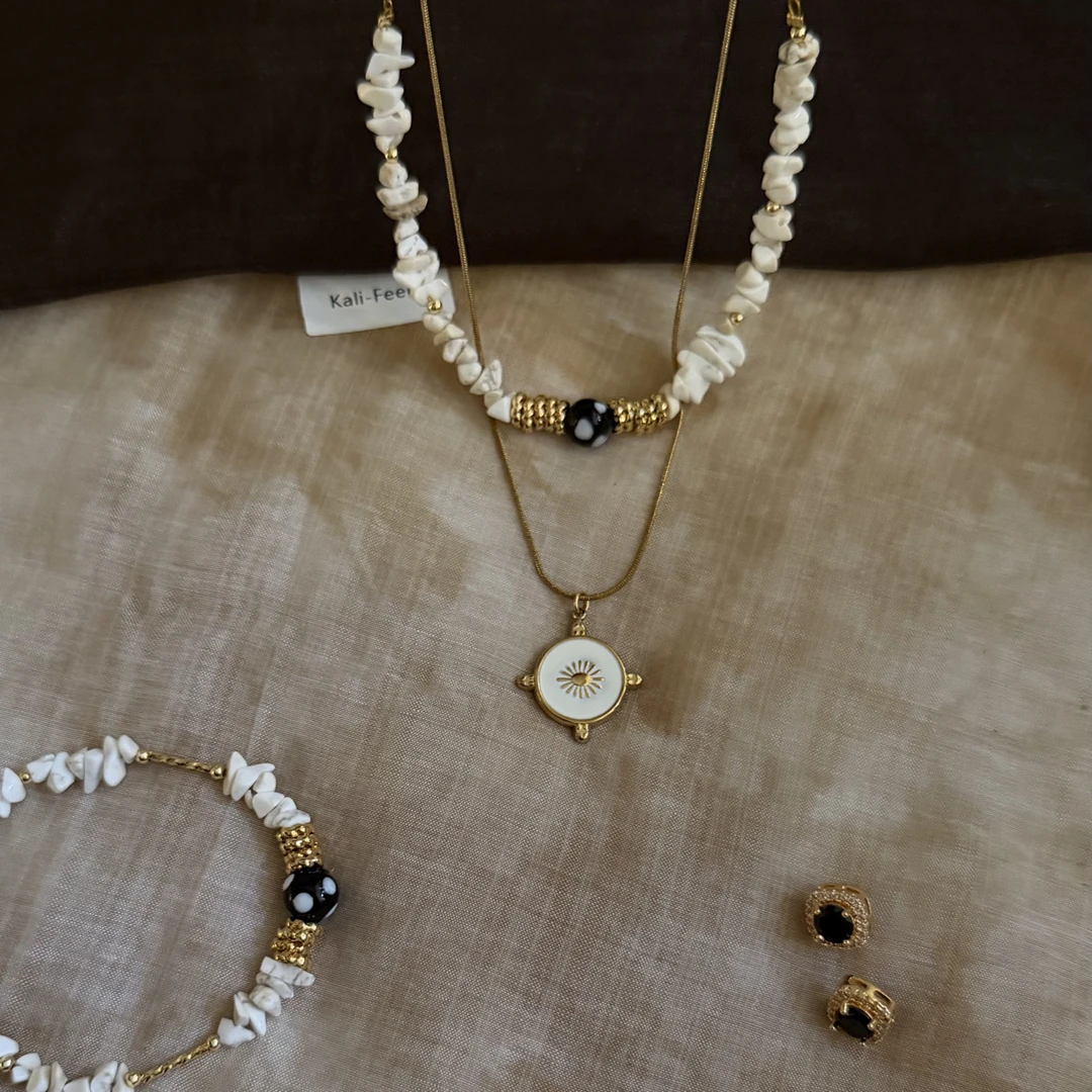 钛钢项链 KaliFeera百搭小众设计时尚手工双层叠戴四件套