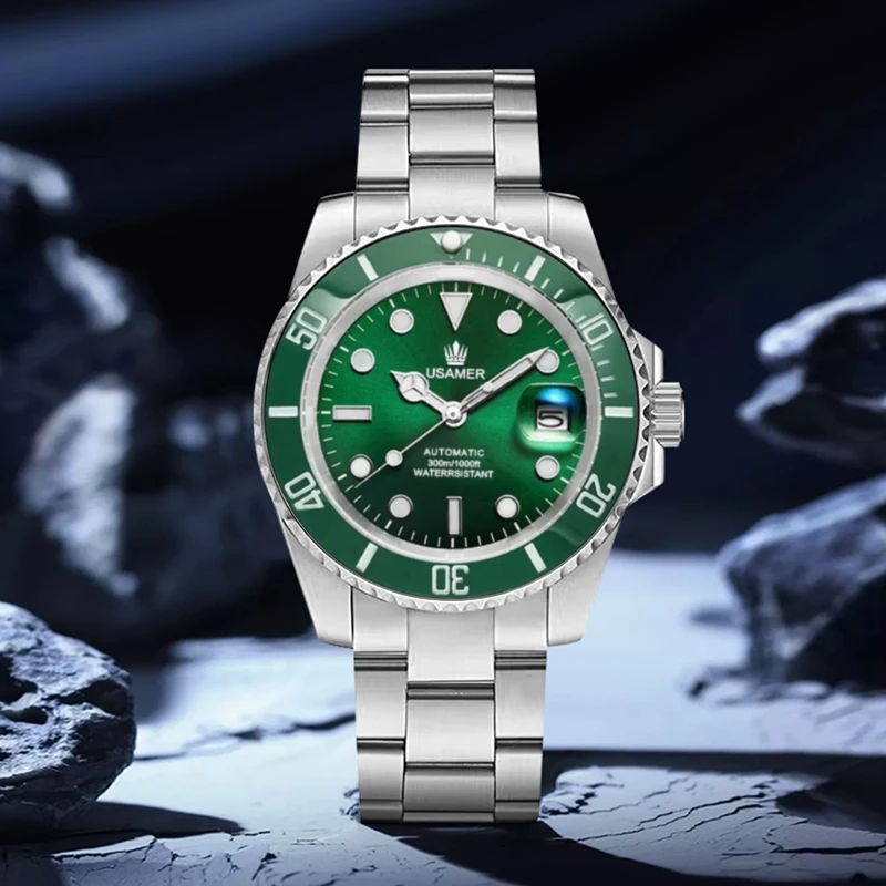 (全新正品)绿水鬼潜航者全自动进口机芯男士机械腕表手表