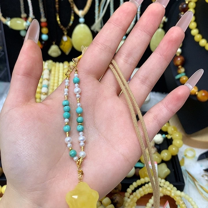 手链蜜蜡未镶嵌蜜蜡吊坠项链