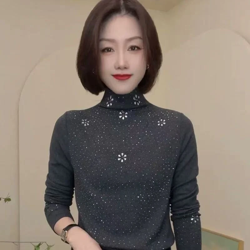 【桃姐宠粉】X113秋冬季时尚百搭气质长袖体恤上衣女