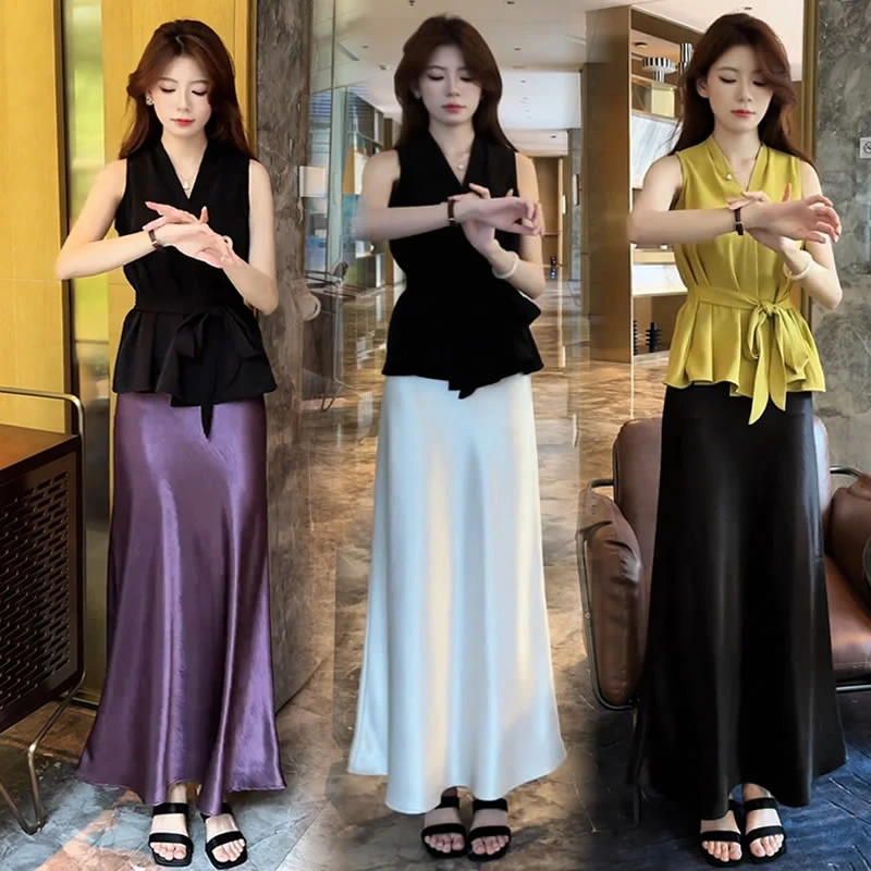 【有运费险】气质v领收腰系带显瘦衬衫女装2025夏季新款设计感上衣