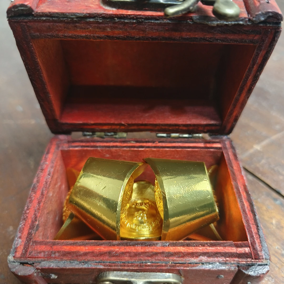 现代工艺品Y007黄色刻字船锭5个一套现代复古摆件精美创意摆件