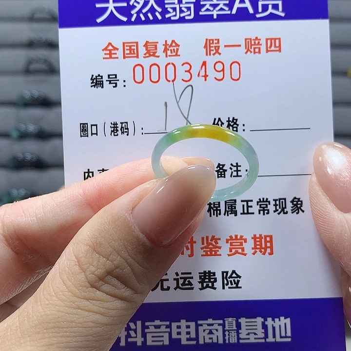 未镶嵌戒圈翡翠3490