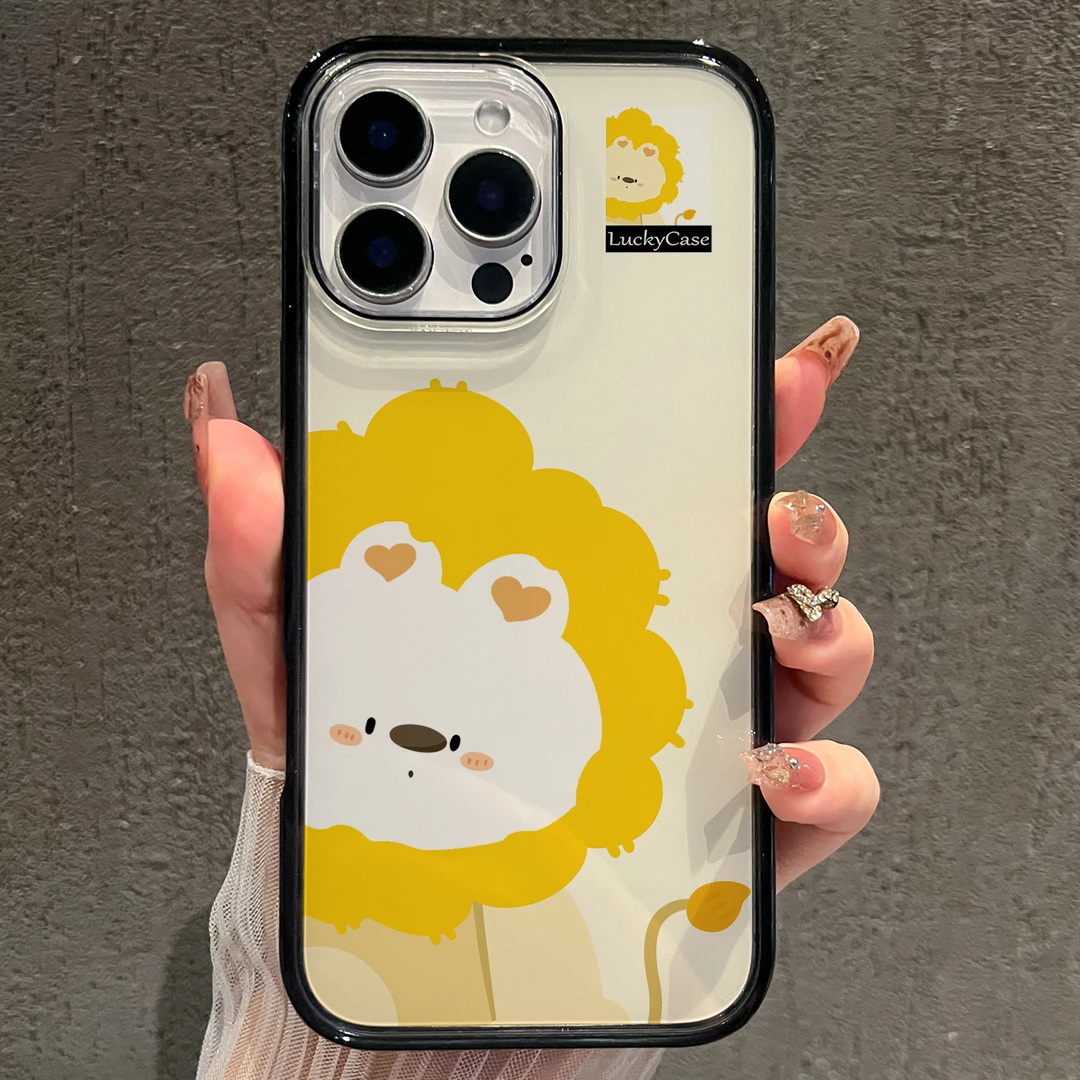 【AI键保护】黄底狮子适用苹果16promax手机壳iphone15新款14全包