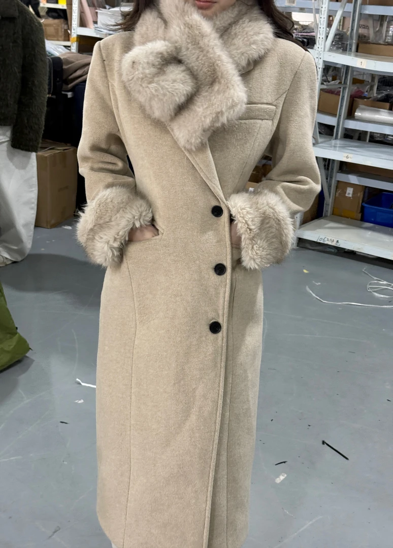 媛媛 韩版时尚气质大衣外套#DY0151