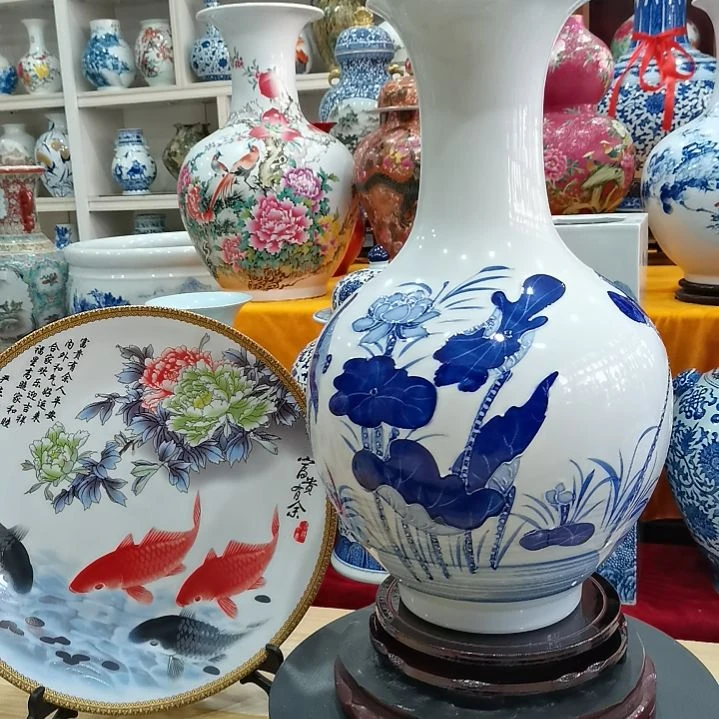 深****蓝景德镇陶瓷摆件