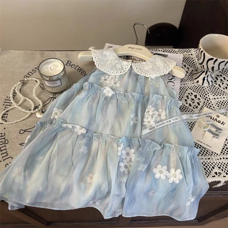 【H305】童装女童2025年公主裙小童洋气吊带连衣裙