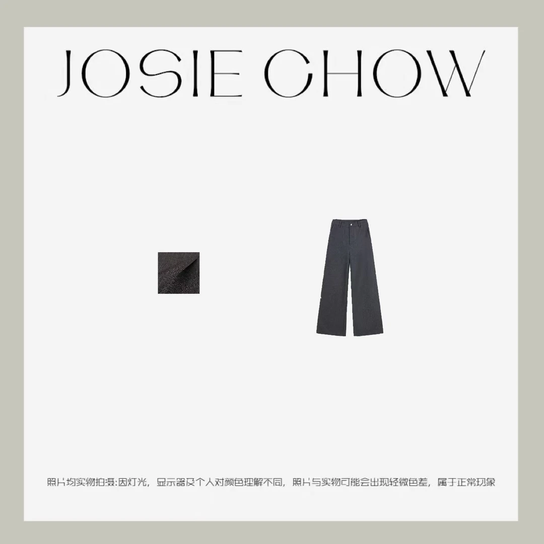 JOSIE CHOW【亚麻】女款直筒静奢风显瘦长裤时尚设计师款。JC253111