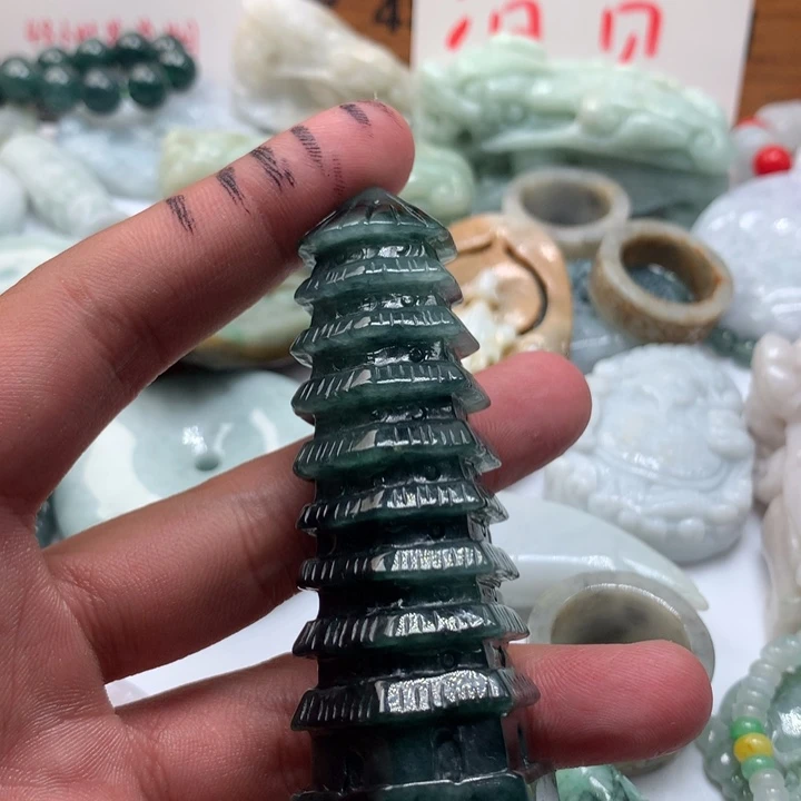 颈饰未镶嵌翡翠保真天然a货翡翠
