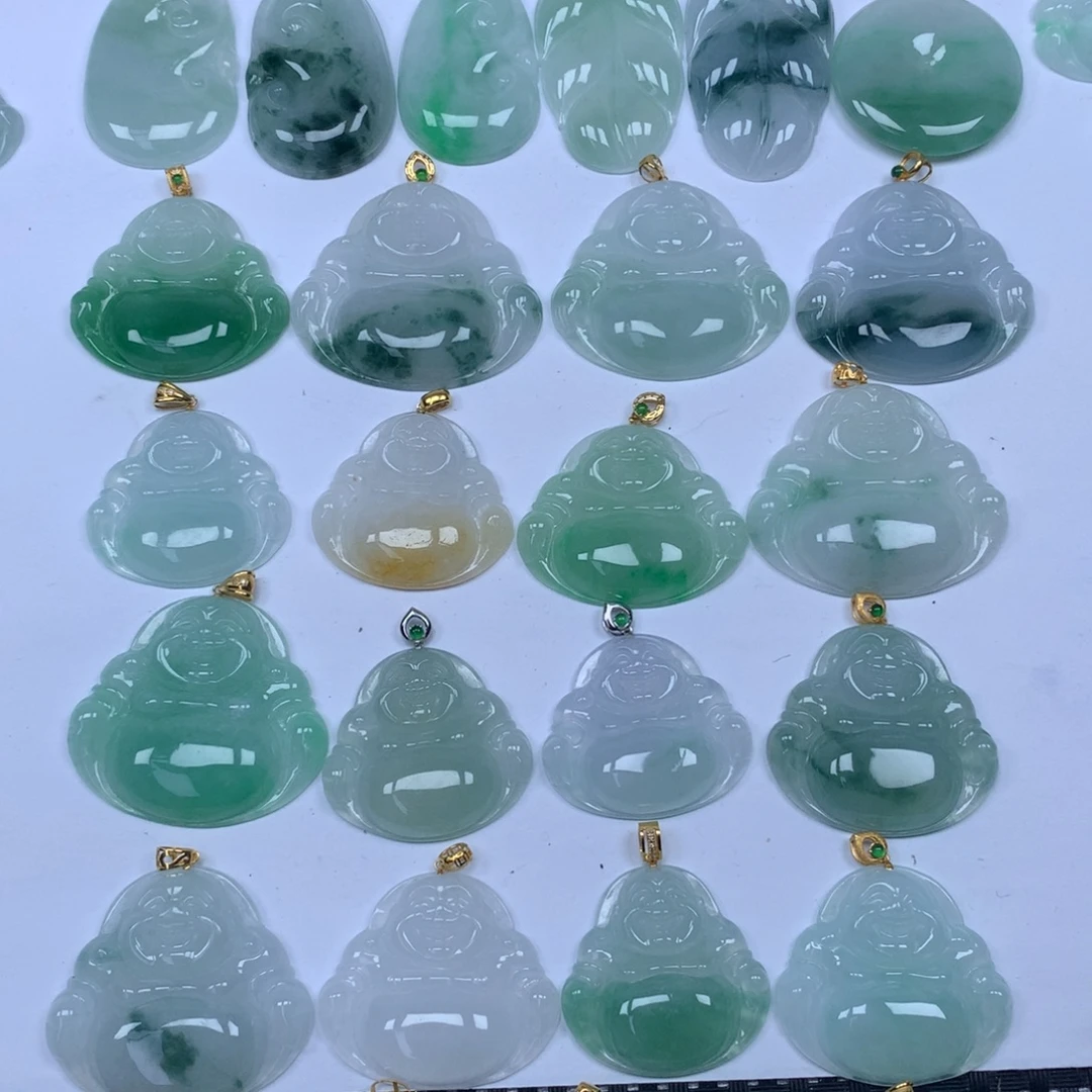 翡翠未镶嵌颈饰天然