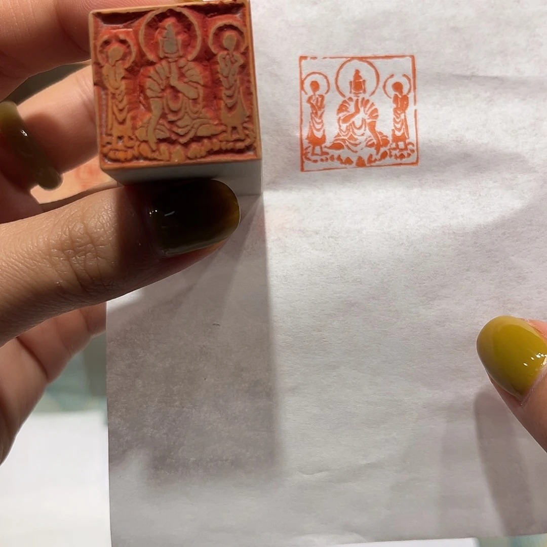 青田石印石佛造像