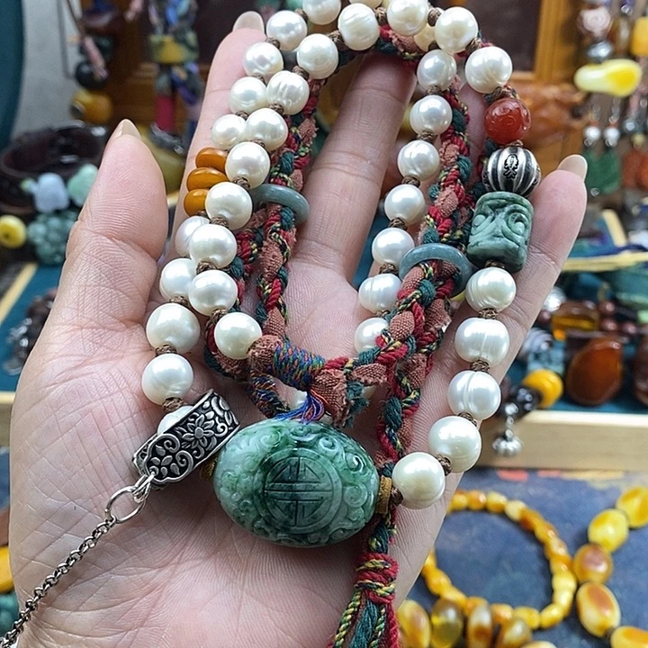 *****翡翠未镶嵌项链项链