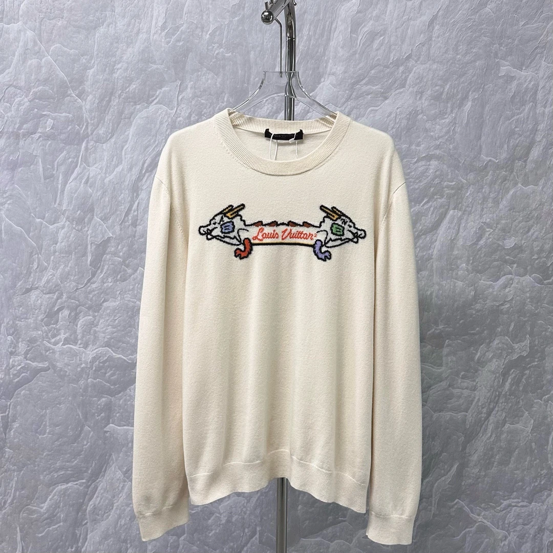 99新 LouisVuitton/路易威登 nigo双龙针织毛衣 XXL码 J00617