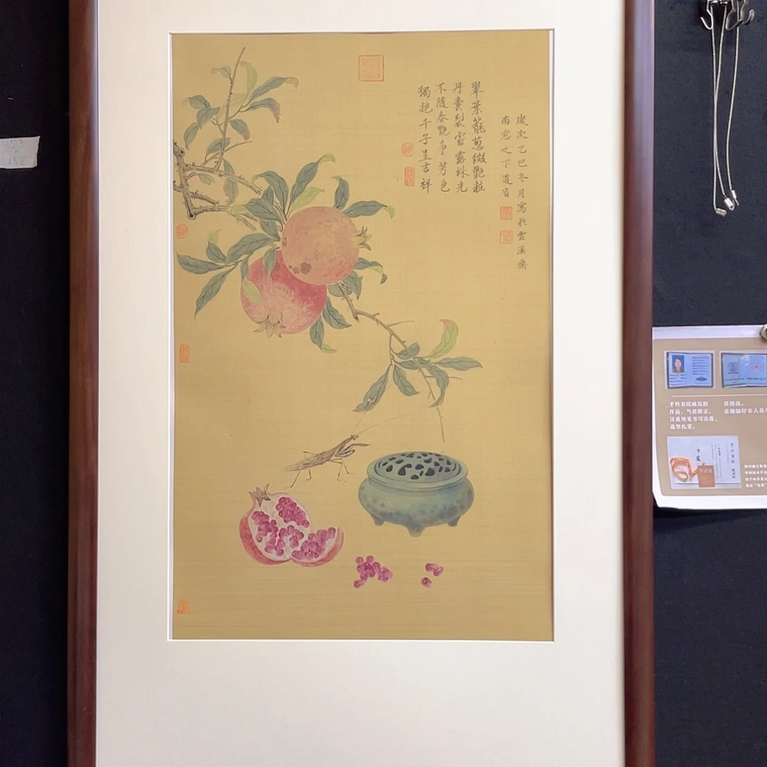 国画手绘国画，精品绢本花鸟，