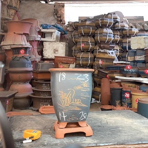 紫砂花盆高四一个