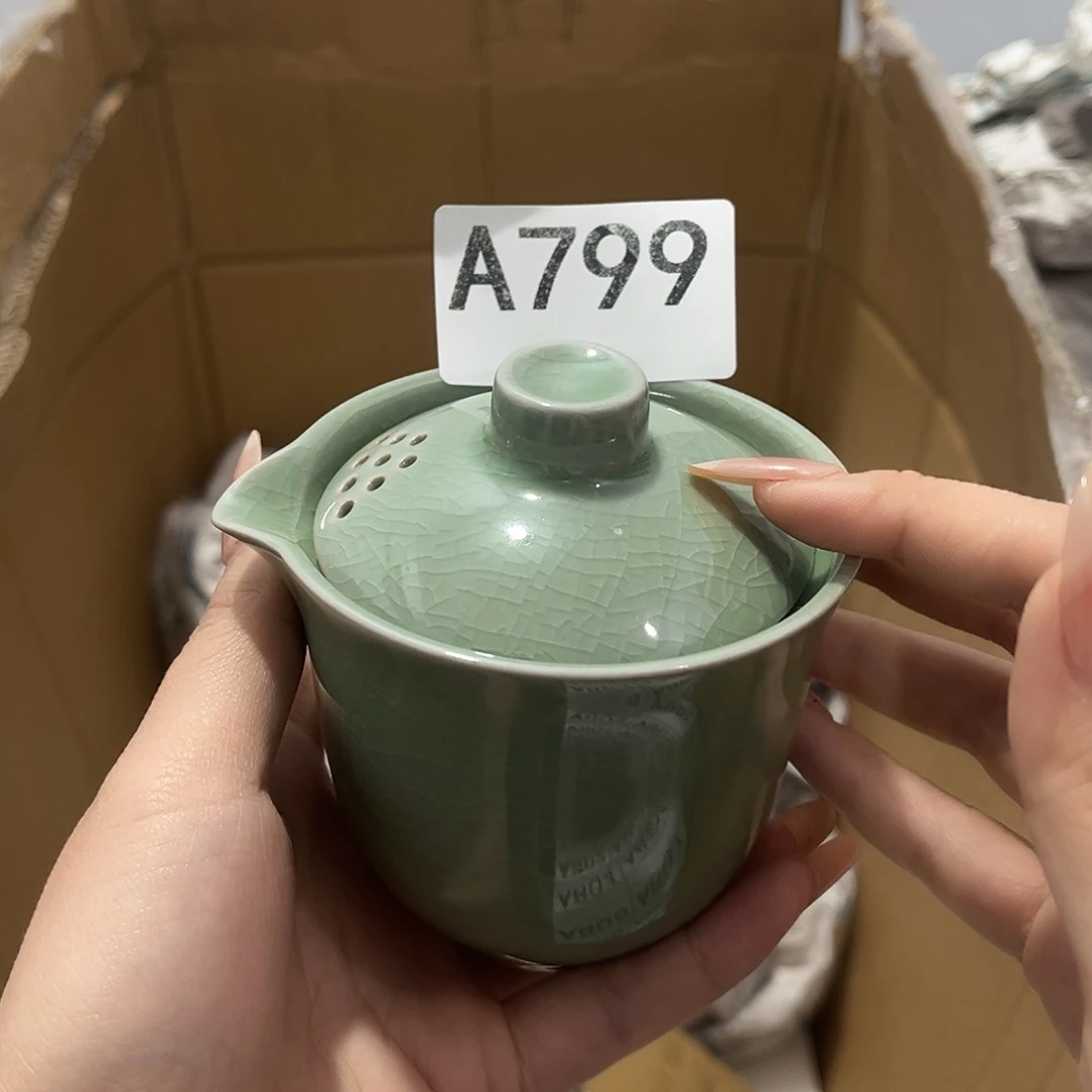 瓷片茶摆件工艺品摆件666