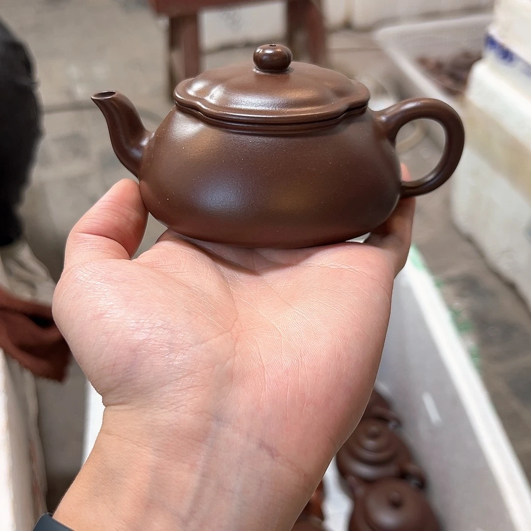 茶壶紫砂海棠 革紫 170cc