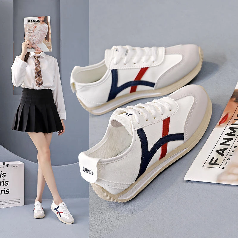 阿甘鞋女学生德训鞋2025秋季小白板鞋女韩版休闲运动女鞋XT-135