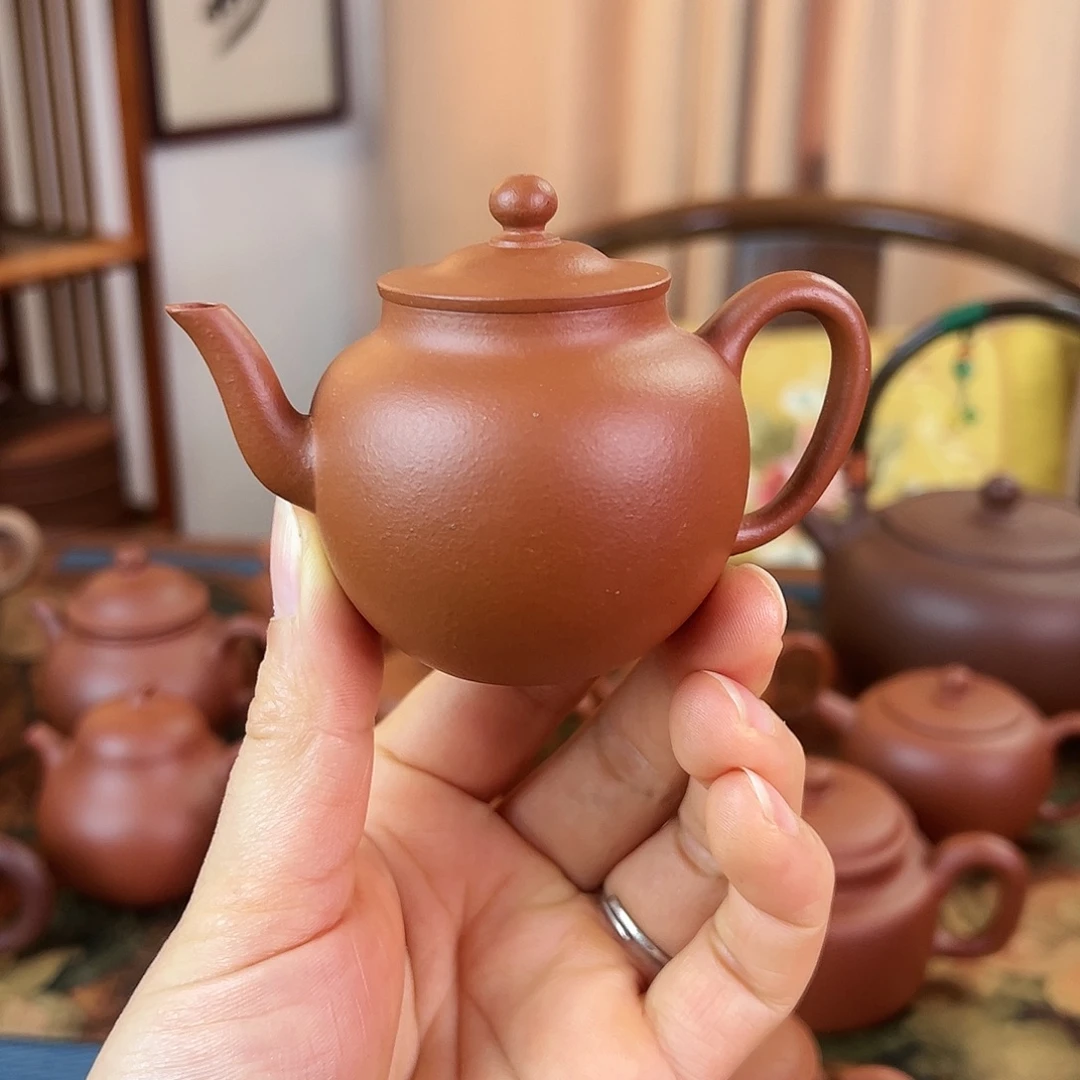 紫砂茶壶精品原矿 古莲子 生砂朱泥 110cc