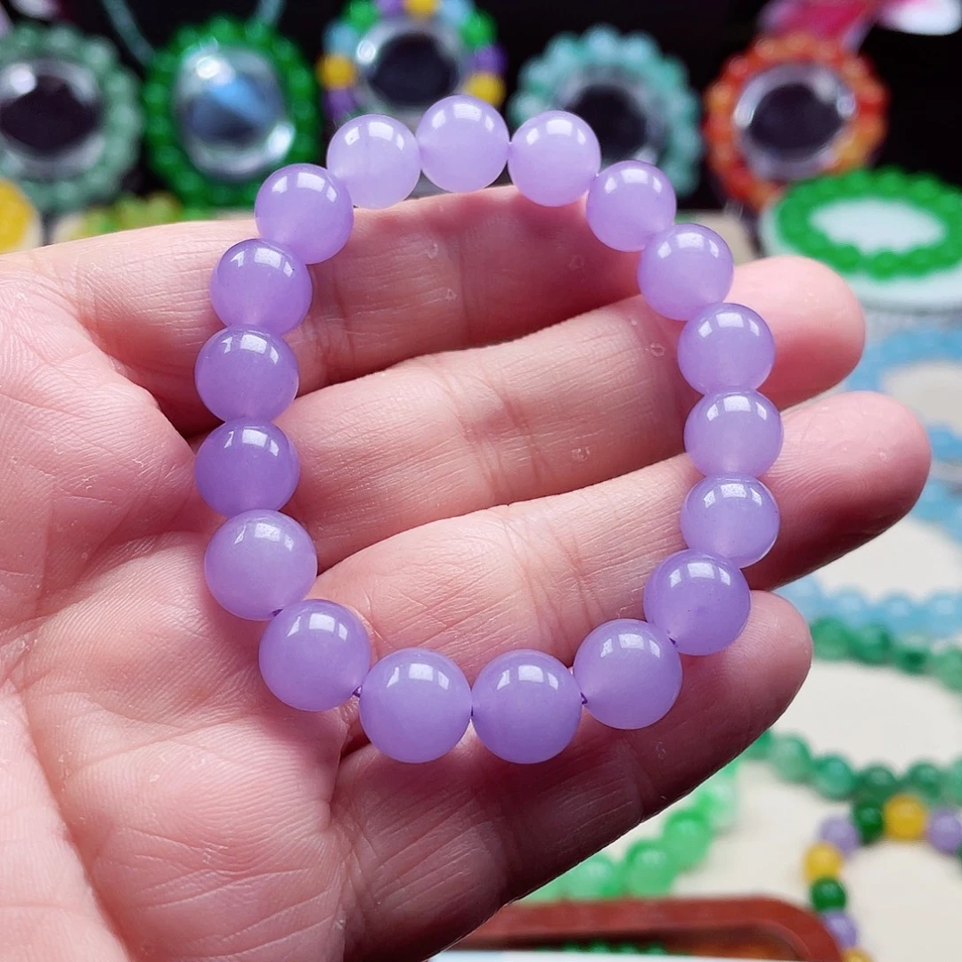 翡翠未镶嵌颈饰卡10翡翠珠链男女款09