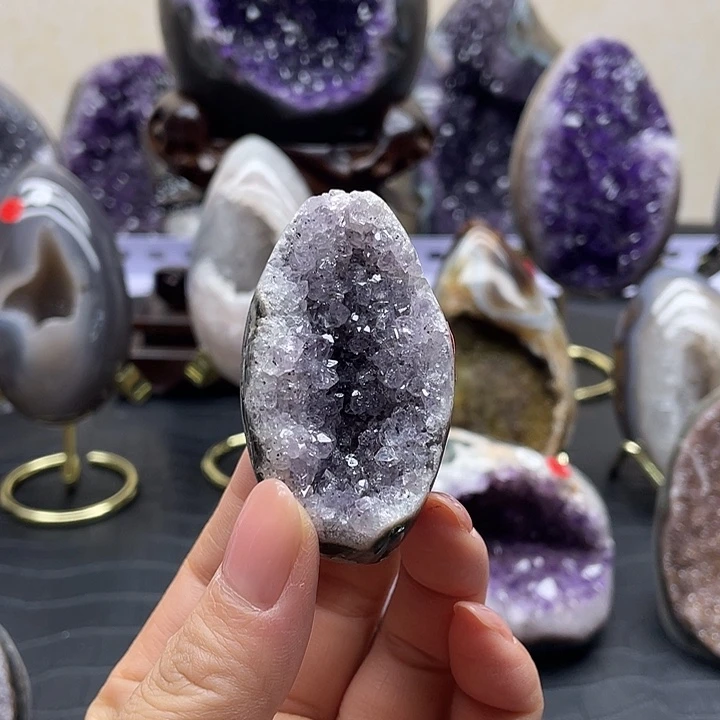 紫晶珠宝半成品未镶嵌