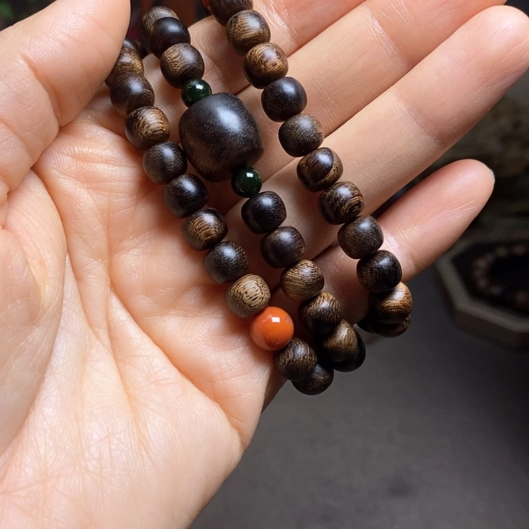 沉香手串越南芽庄紫棋瘤疤0.6×0.8设计