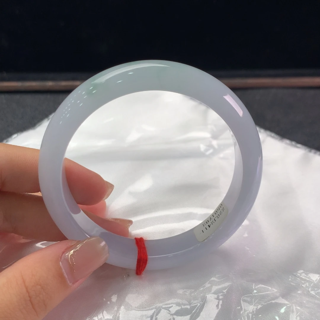 未镶嵌手镯翡翠缅甸A货翡翠 冰飘花56 57