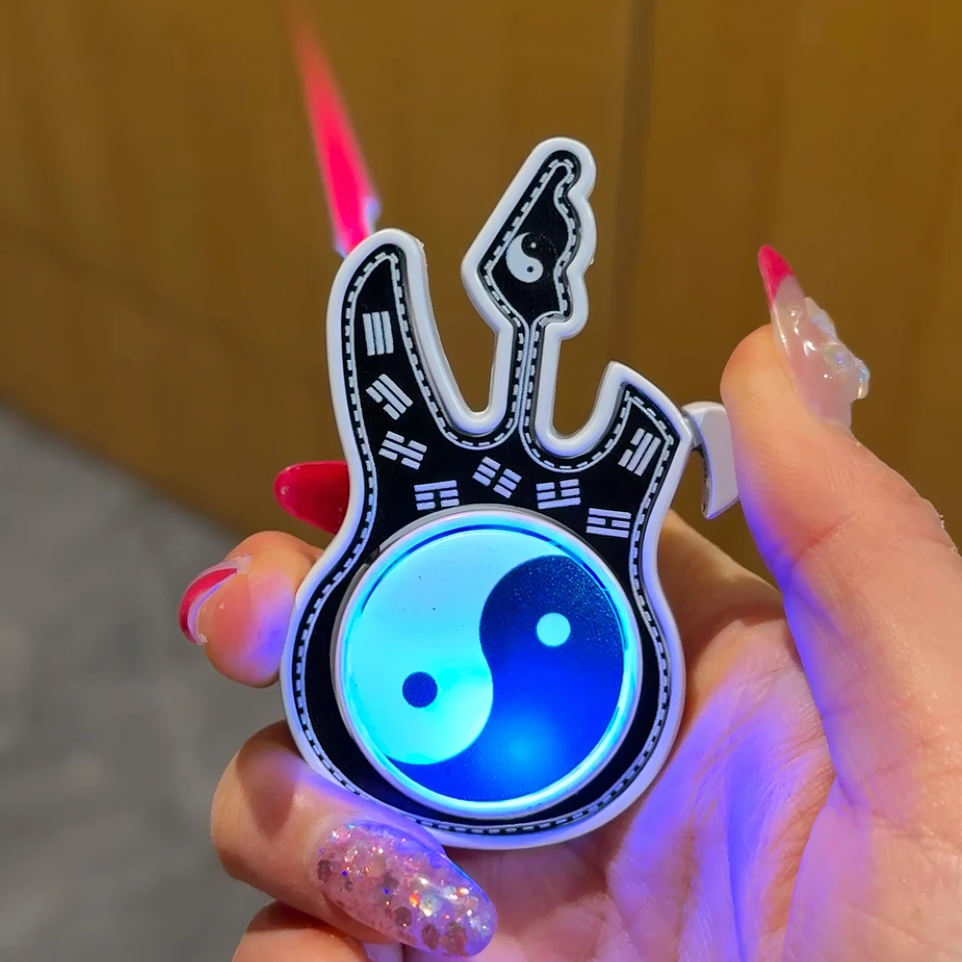 旋转解压卡通吉他卡通打火机创意炫酷ins送男友趣味防风网红礼物