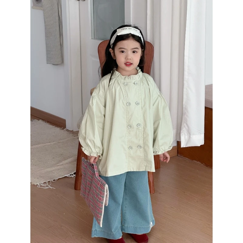 【黎安当当】2025春款时髦宽松百搭风衣裤子-66007