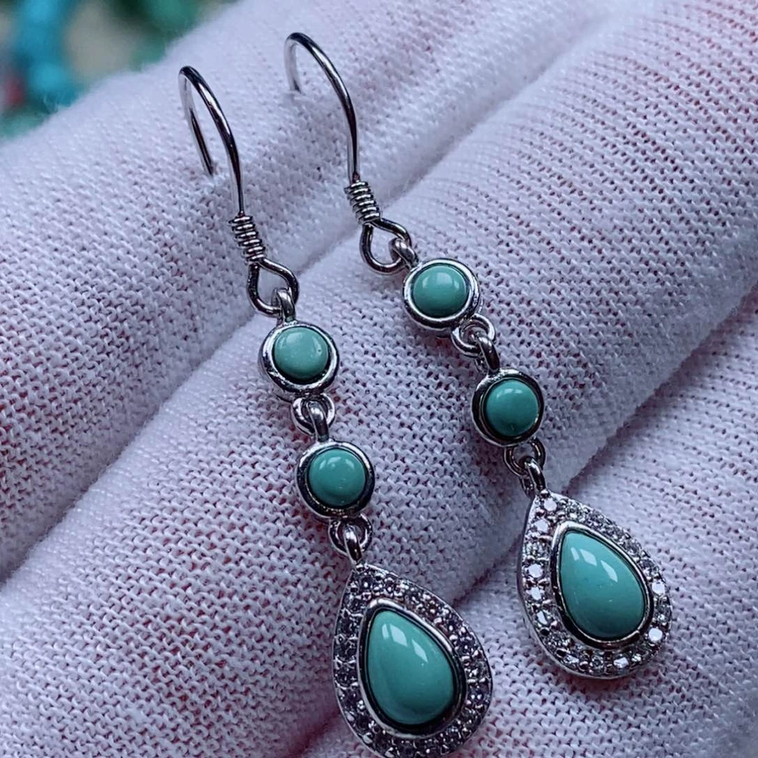 银S925镶嵌绿松石珠宝奇石