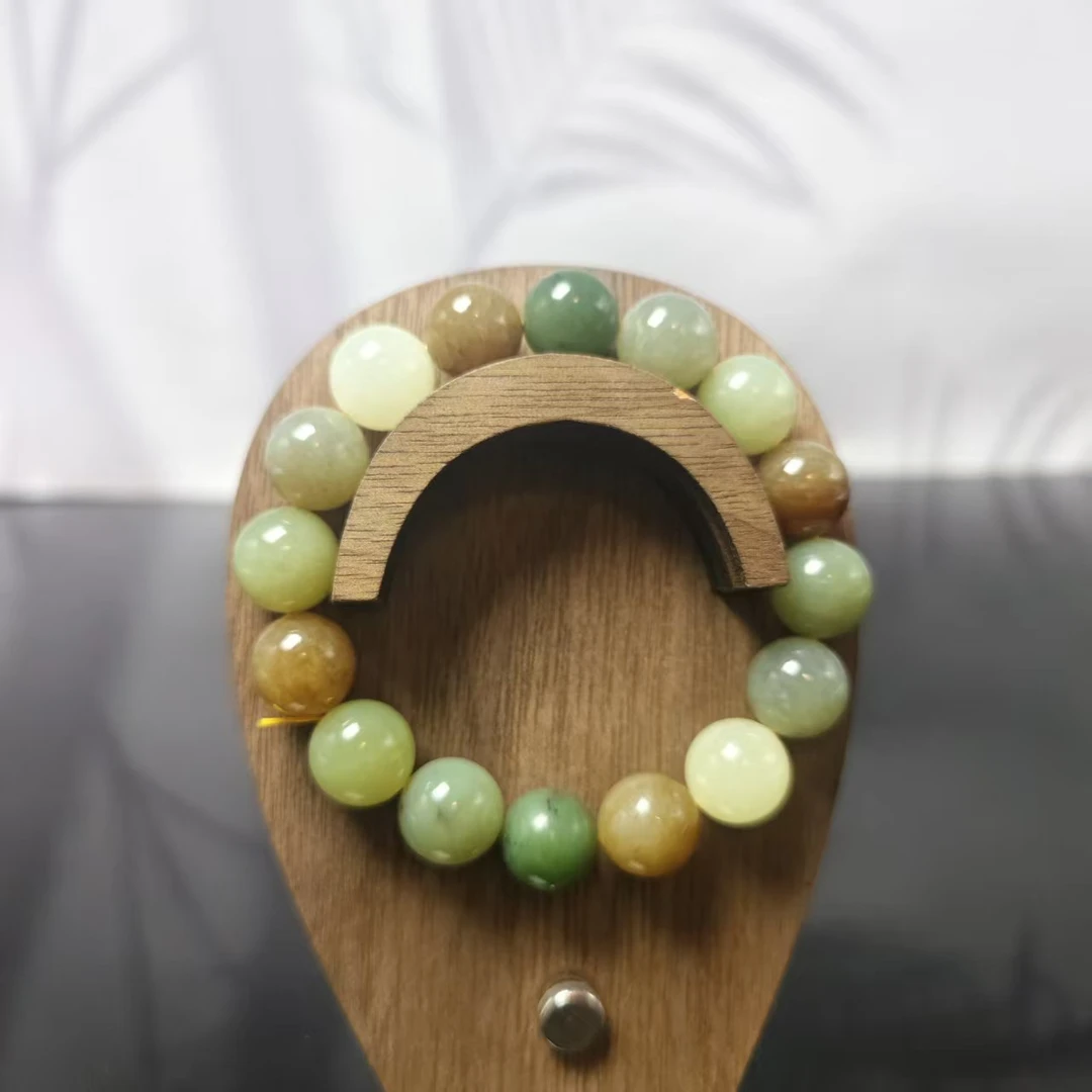 Q和田玉多宝圆珠手串（卡12）0606